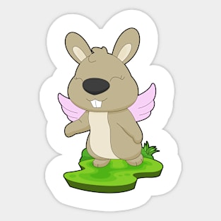 Rabbit Angel Angel wings Sticker